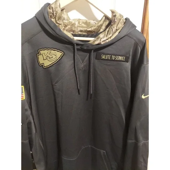 Nike Kansas City Chiefs Salute to Service On Field Hoodie Mens XXL • NFL Mahomes